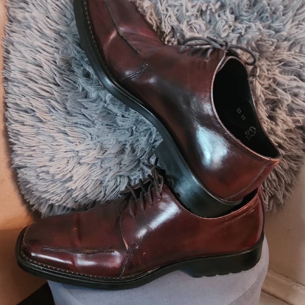 Classic Burgundy Leather Oxfords